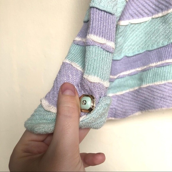 St. John Collection Marie Stripe Sweater Size Small - Picture 6 of 11